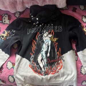 Zumiez Black and White Graphic Hoodie